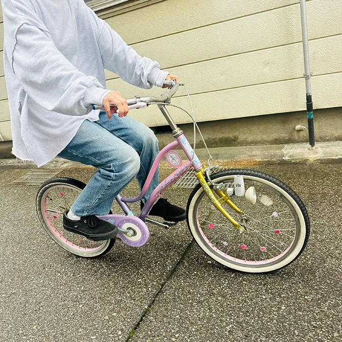 中古キッズ車から作る低チャリ
